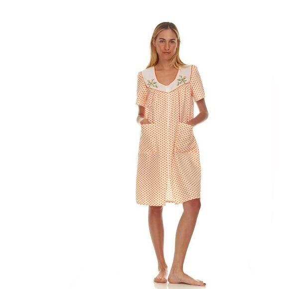 Lati Fashion. Women’s Lati Fashion Snaps Front Duster Nightgown. Size Medium. - Picture 1 of 11
